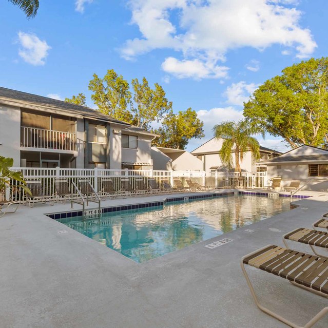 The Park at Murano -  Swimming Pool with Outdoor Chaise Lounge Chairs