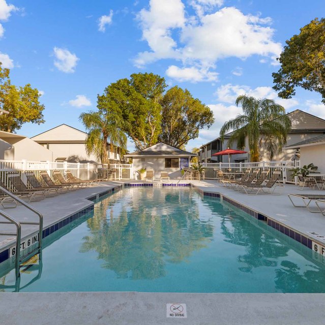 The Park at Murano -  Swimming Pool with Outdoor Chaise Lounge Chairs