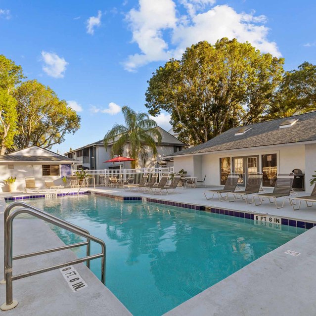 The Park at Murano -  Swimming Pool with Outdoor Chaise Lounge Chairs