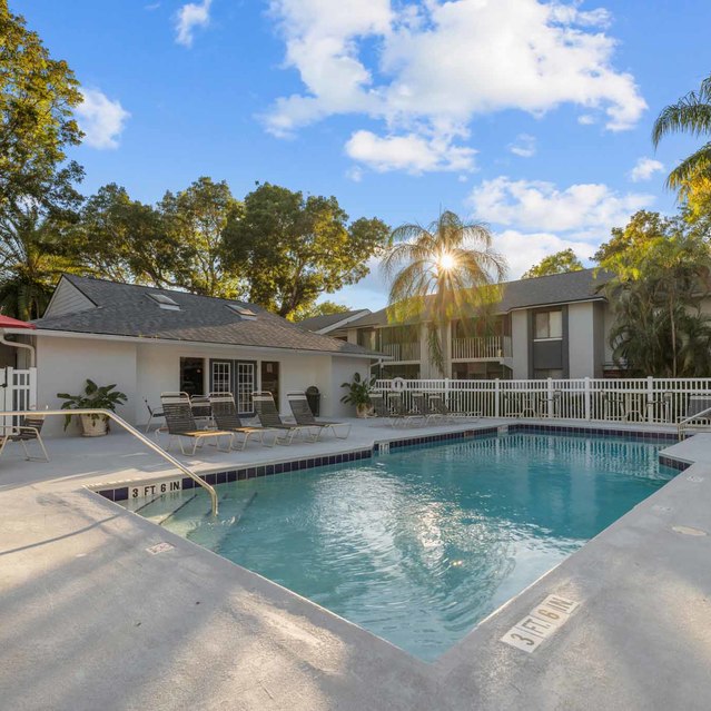 The Park at Murano -  Swimming Pool with Outdoor Chaise Lounge Chairs