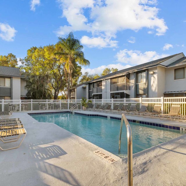 The Park at Murano -  Swimming Pool with Outdoor Chaise Lounge Chairs